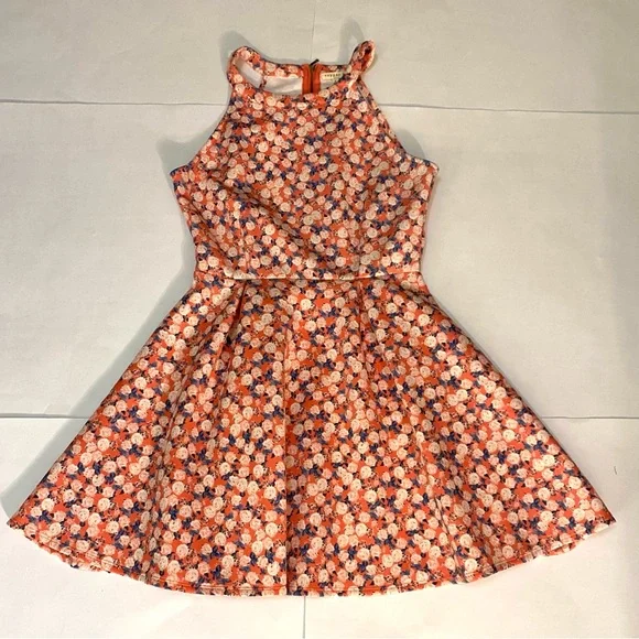 Floral Sleeveless Dress. Pink and Blue - Picture 3 of 17